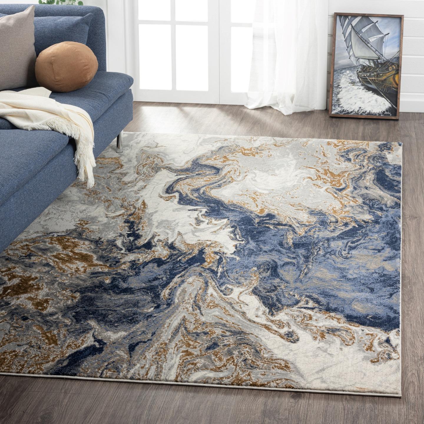 POLYESTER MACHINE MADE CARPET (Style: MARBLE) (ALL SIZES)