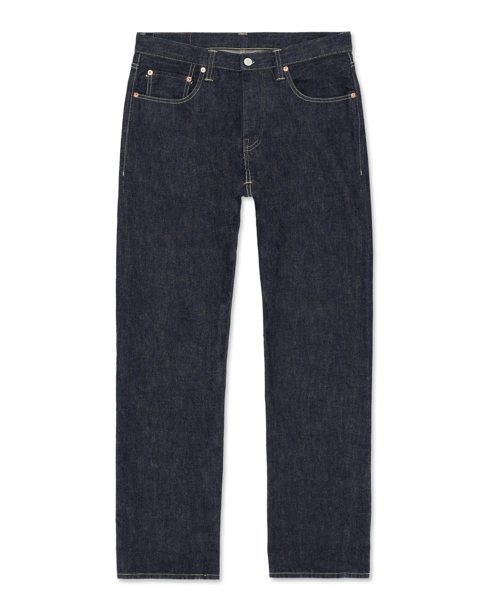 TWP Next Ex Super Fine Cropped Shirt - SPANISH VILLA/WHITE (All Sizes) AND Fortela 5 Pocket Raw Denim Jeans - Dark Wash (All Sizes)
