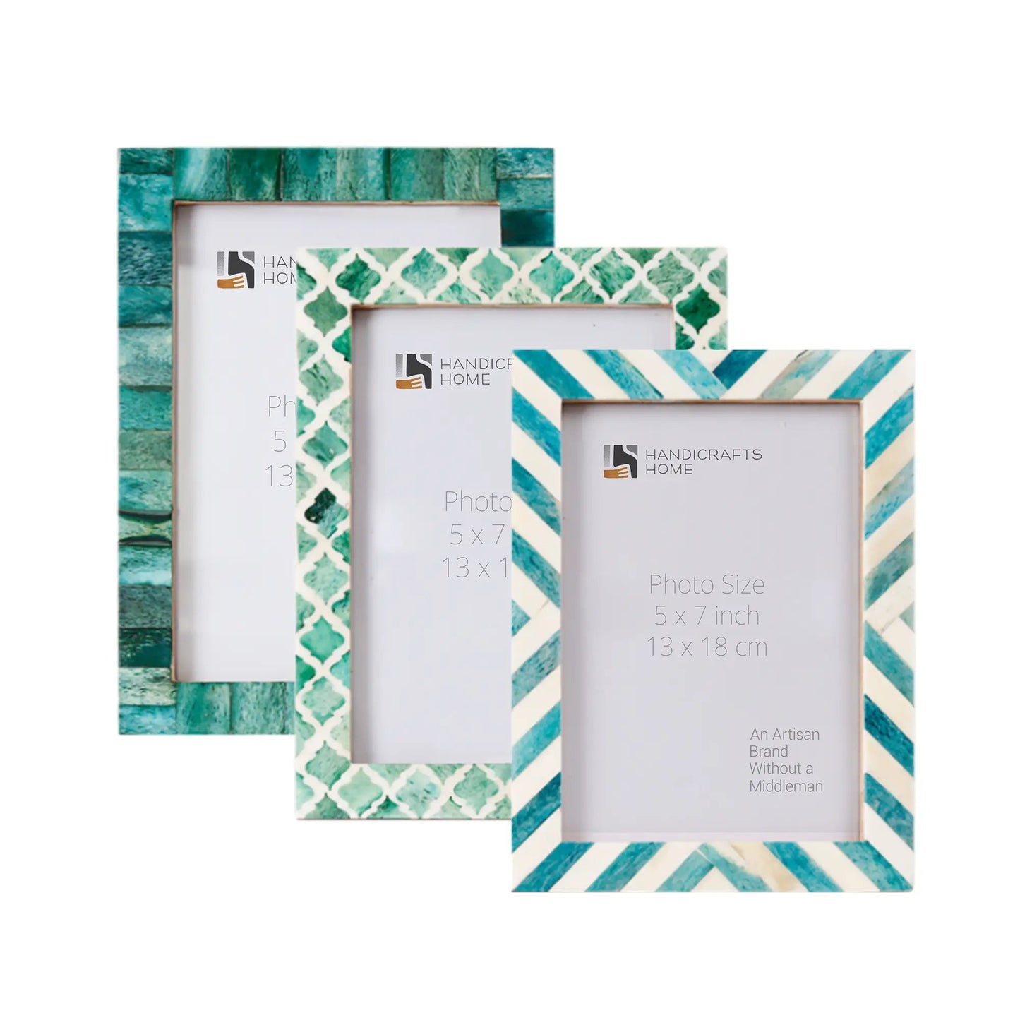 Decorative Picture Frame (5x7x0.75 In.)(Verdigris)