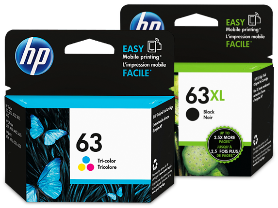 HP 63XL High Yield Black And Tri-Color Ink Cartridges Combo Pack