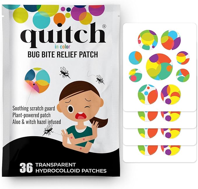 Quitch Mosquito Bite Itch Relief Patch, After Bite Insect Bite Treatment, Anti Itch Cream Alternative, Insect Bite Relief, Cruise, Travel And Camping Essential For Kids