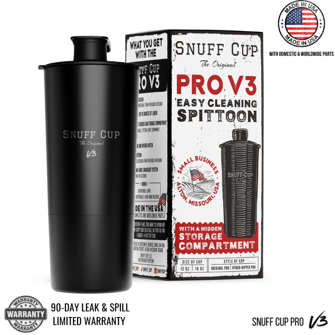 Snuff Cup Pro V3 (16oz, Black)