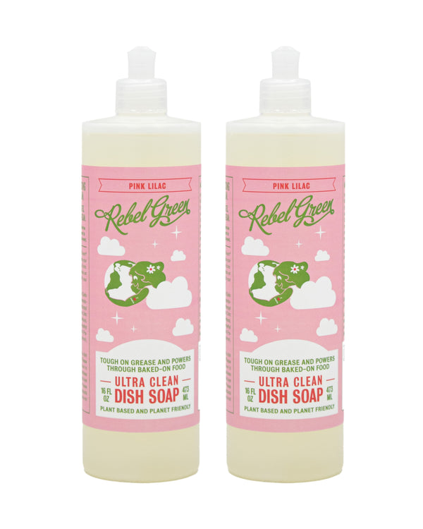 Rebel Green USDA Certified Organic Pink Lilac Dish Soap 6 Packs