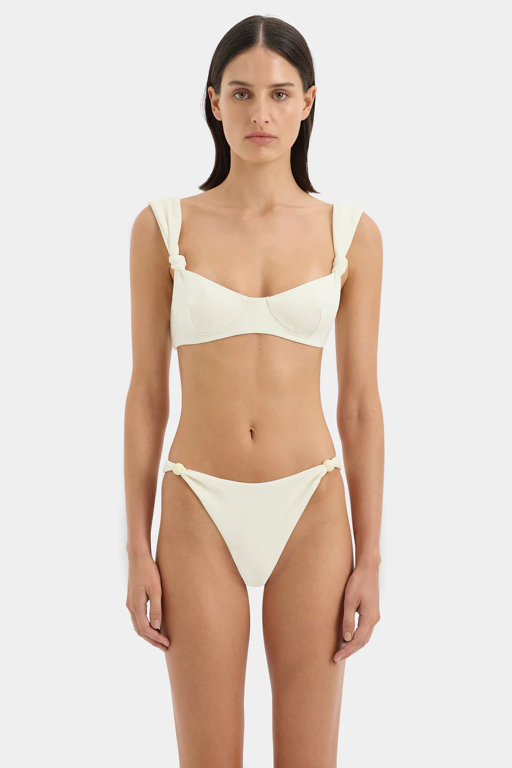 PlayaTerry Knot Balconette - Lemon (all Sizes) AND Yera Pants Zigzag Sand (S/M/L) AND Siena Dress Gardenia (S/M/L)