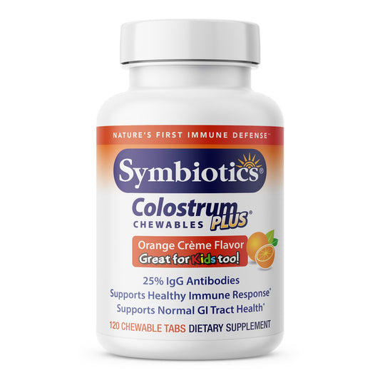 Symbiotics Colostrum Chewables - Orange Cream 120 Tablets