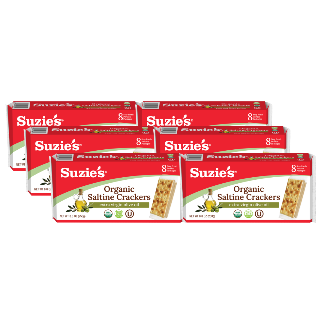 Suzie's- Organic Saltines Olive Oil  12/8.8 Oz
