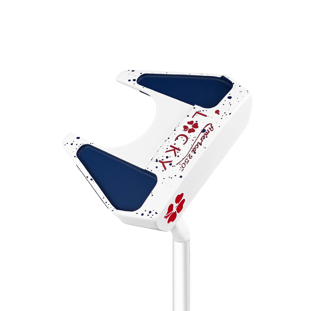 Lucky Golf Mallet Putter V2 (color: Blue Grip/White Shaft)