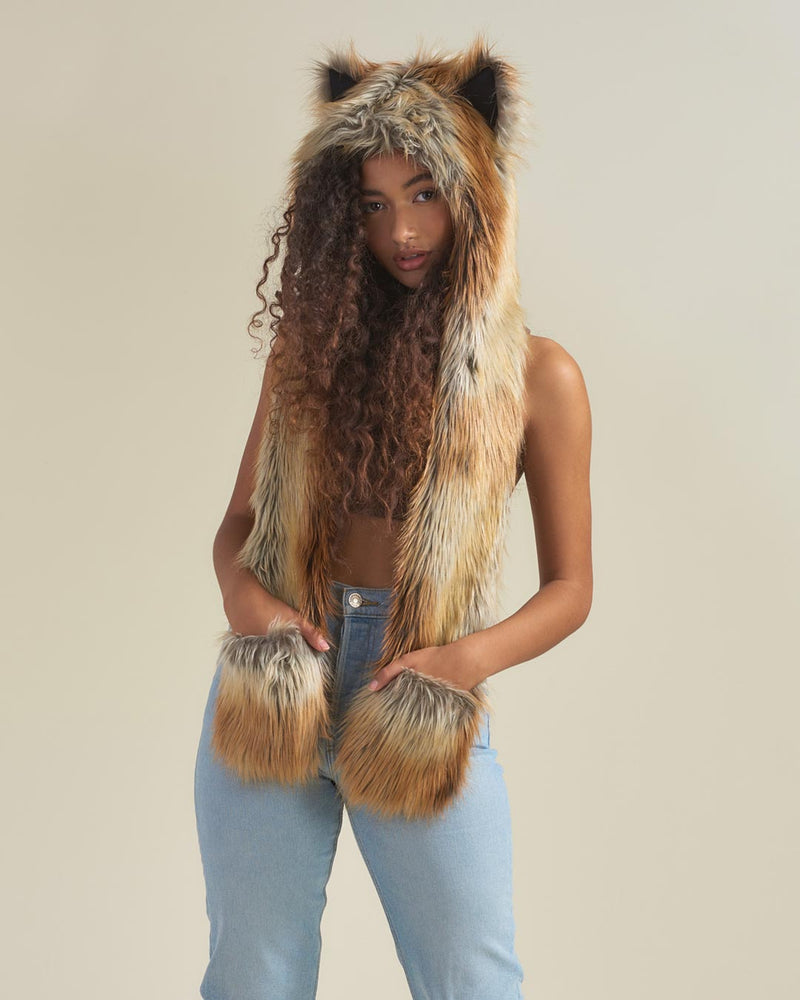 WOMENS RED FOX FAUX FUR SPIRITHOODS 1297 (all Sizes)