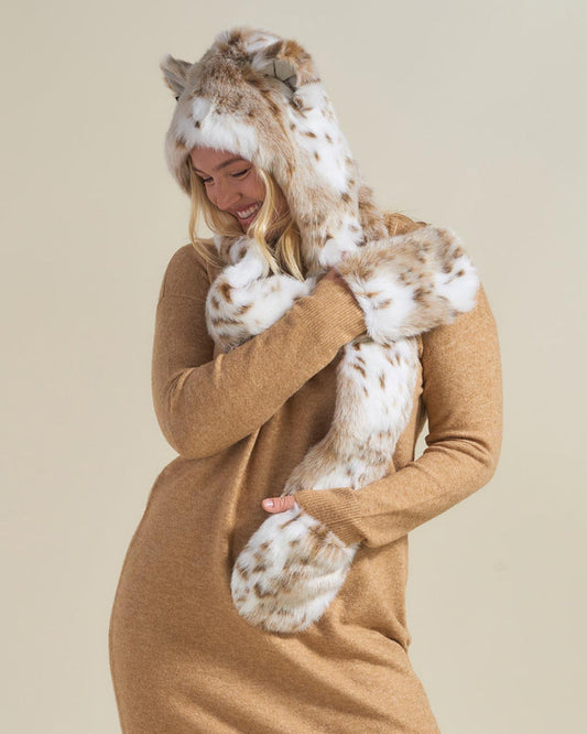 SIBERIAN SNOW LEOPARD FAUX FUR HOOD (M & W))