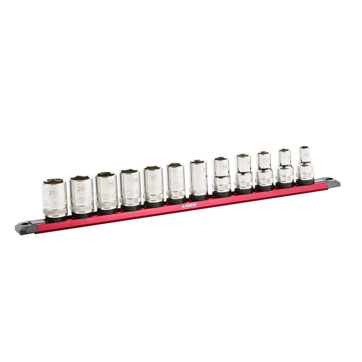 1/2" X15.5" Magnetic Twist Lock Aluminum Socket Rail (RED)