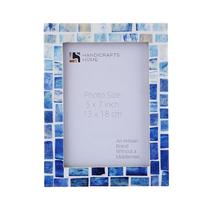 Decorative Picture Frame (5X7X1in.)(Indigo Mosaic)