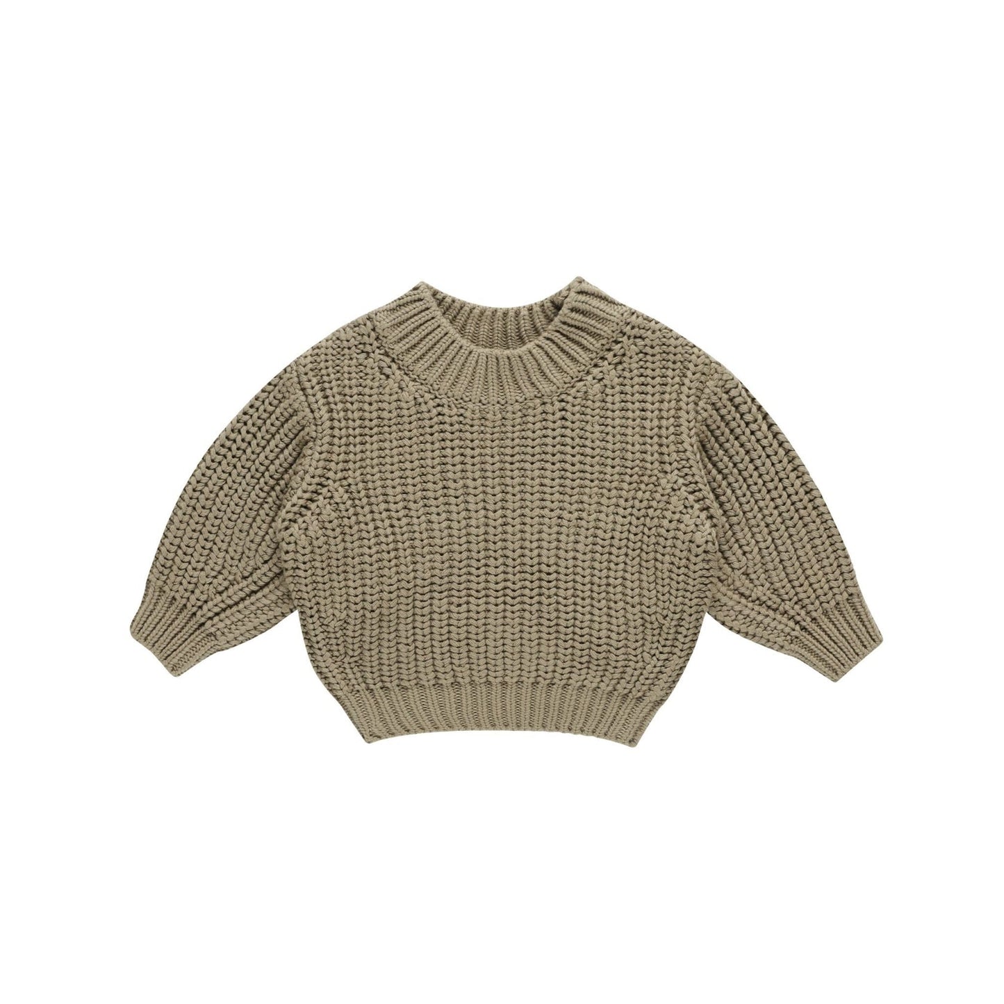 CHUNKY KNIT SWEATER || OLIVE (all Sizes)