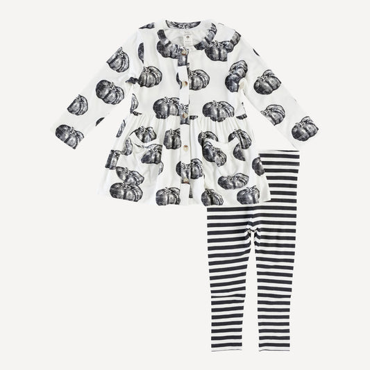 Long Sleeve Gathered Waist Pocket Top + Legging Set (all Sizes, All Colors) AND Sleeveless Library Dress (all Sizes, All Colors) AND Long Sleeve Pleated Ruffle Bow Top (all Sizes, All Colors)