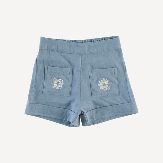 Sun Embroidered Patch Pocket Short (all Colors And All Sizes)