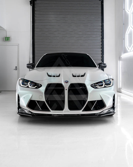 F8x Mp Style Front Lip AND G8x Carbon Fiber Engine Cover AND G80 V Style Grill