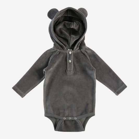 Long Sleeve Henley Bear Bodysuit (all Colors And All Sizes)
