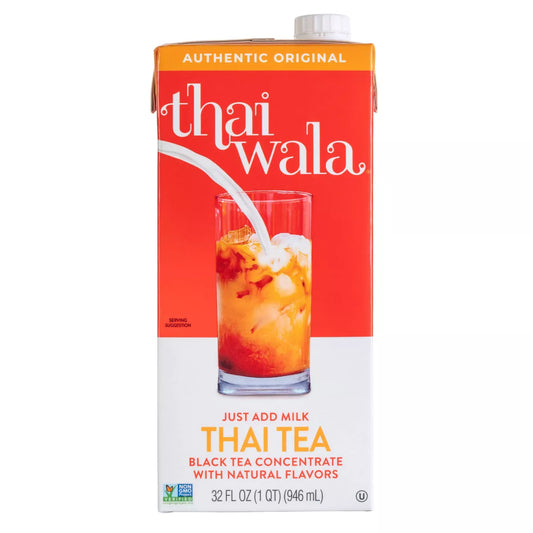 Thaiwala Tea Concentrate (Flavors: Original Thai Tea, Brown Sugar Latte, Thai Zero Sugar, Matcha)(6-pack)(32 Oz.)