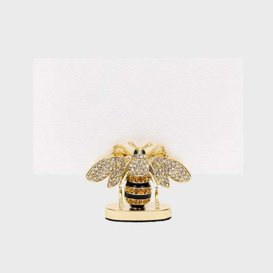 Stripey Bee Placecard Holders (2.5" X 2" X 2.5") Set Of Two