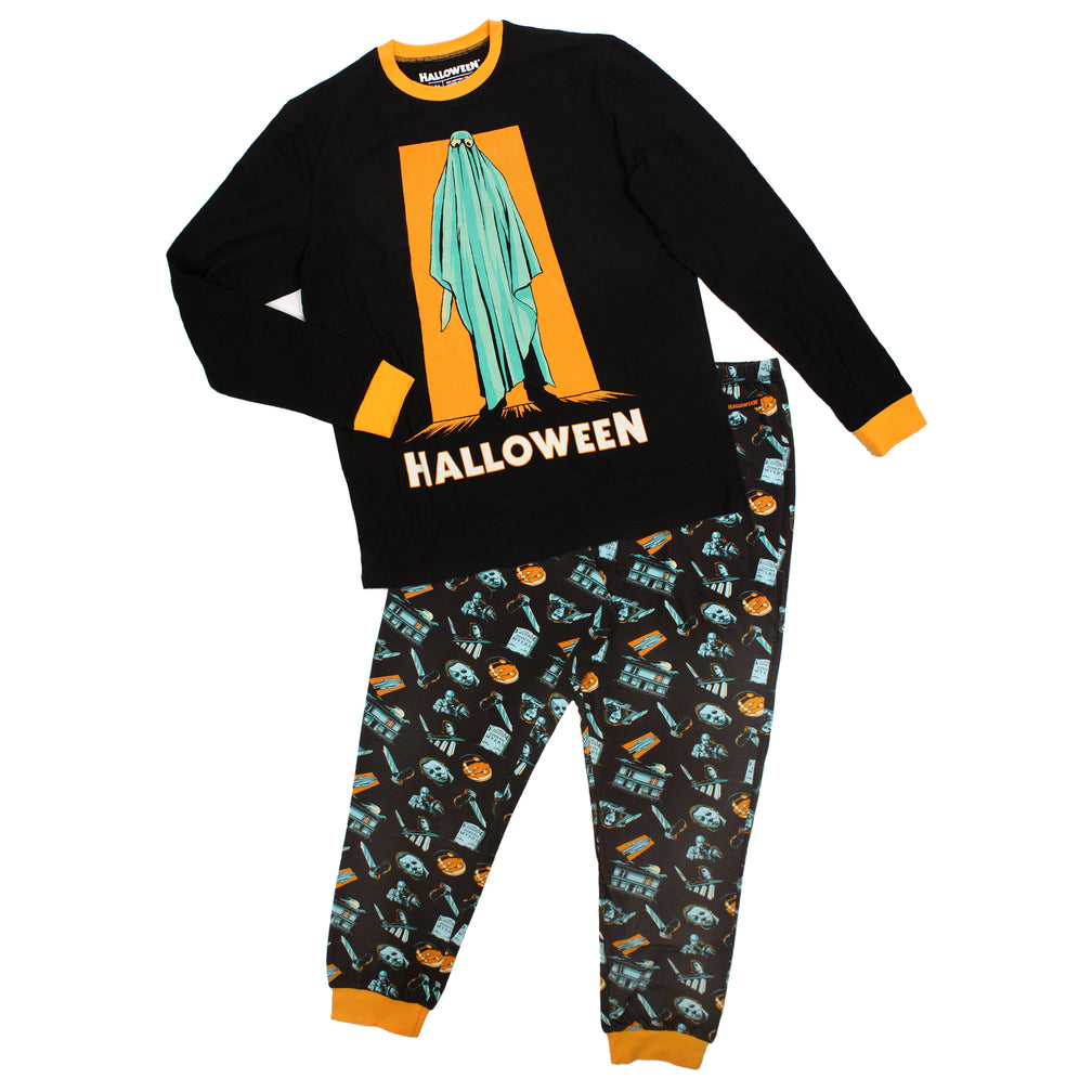 Halloween Myers Fence Pajama Set AND Halloween Bob The Ghost Pajama Set, All Sizes