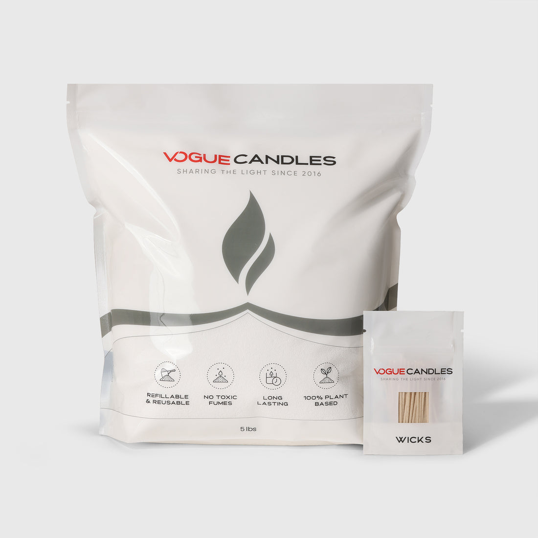 5lb Bag Wax Granules + 50 Wicks (all Colors)