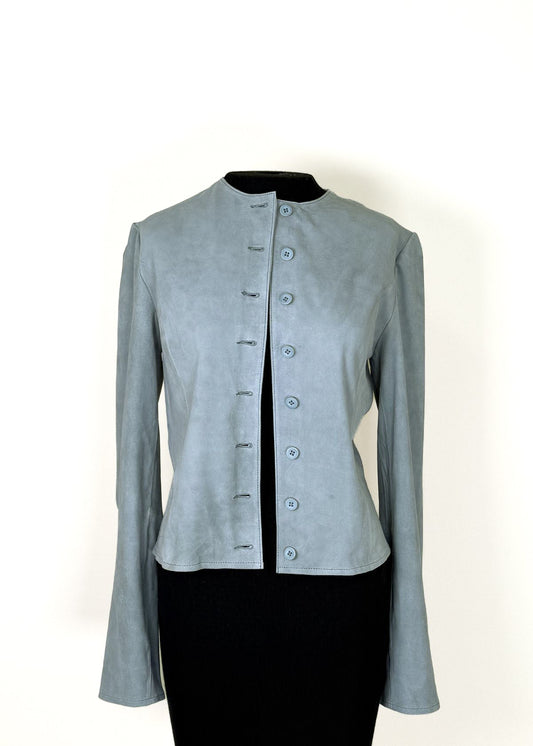 Demi Washed Suede Cardigan (color: Beechwod, Quarry, Twightlight) (all Sizes / All Styles)