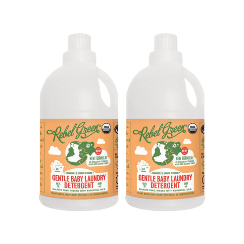 Rebel Green USDA Certified Organic Baby Laundry 4 Pack 68 Ounce