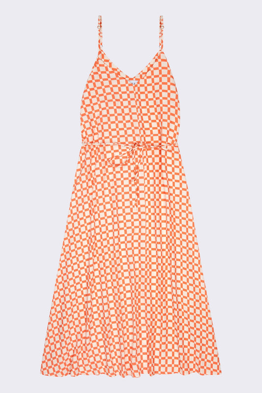 Josephine Dress (Parrot Check) (all Sizes), Sunday Dress- (Sunset Basket Check) (XXS-2XL), Knot Pants- EXTENDED (Sunset Basket Check)(3XL-6XL)