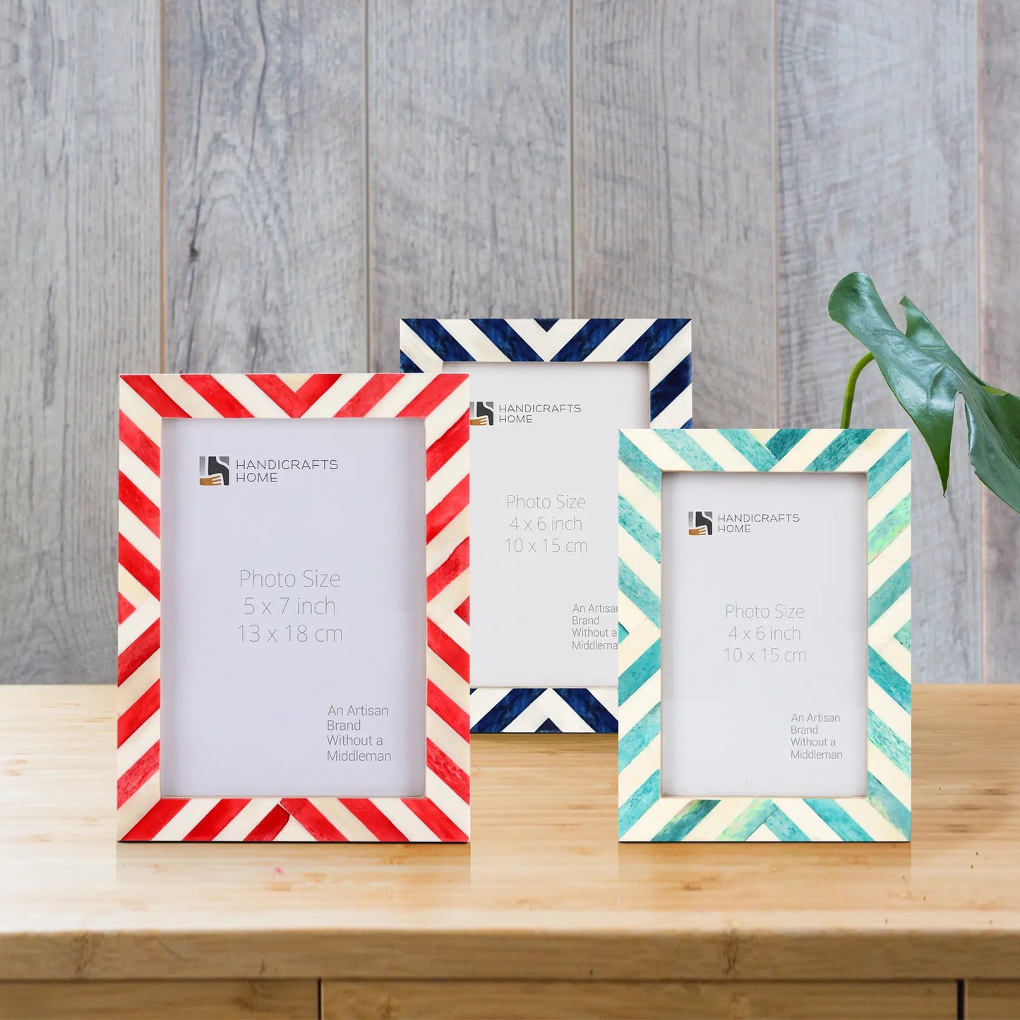 Decorative Picture Frames (4 X6x 0.75 In)(Colors: Sunflower Blue, Sunflower Brown, Sunflower Green, Sunflower Grey, Sunflower Red, Mop Pink, Mop White, Verdegris, Indigo Mosaic)