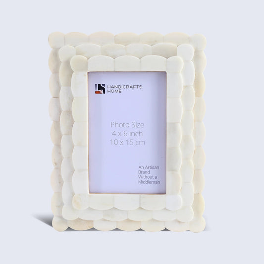Decorative Picture Frame (4x6 In.)(Scalloped White)