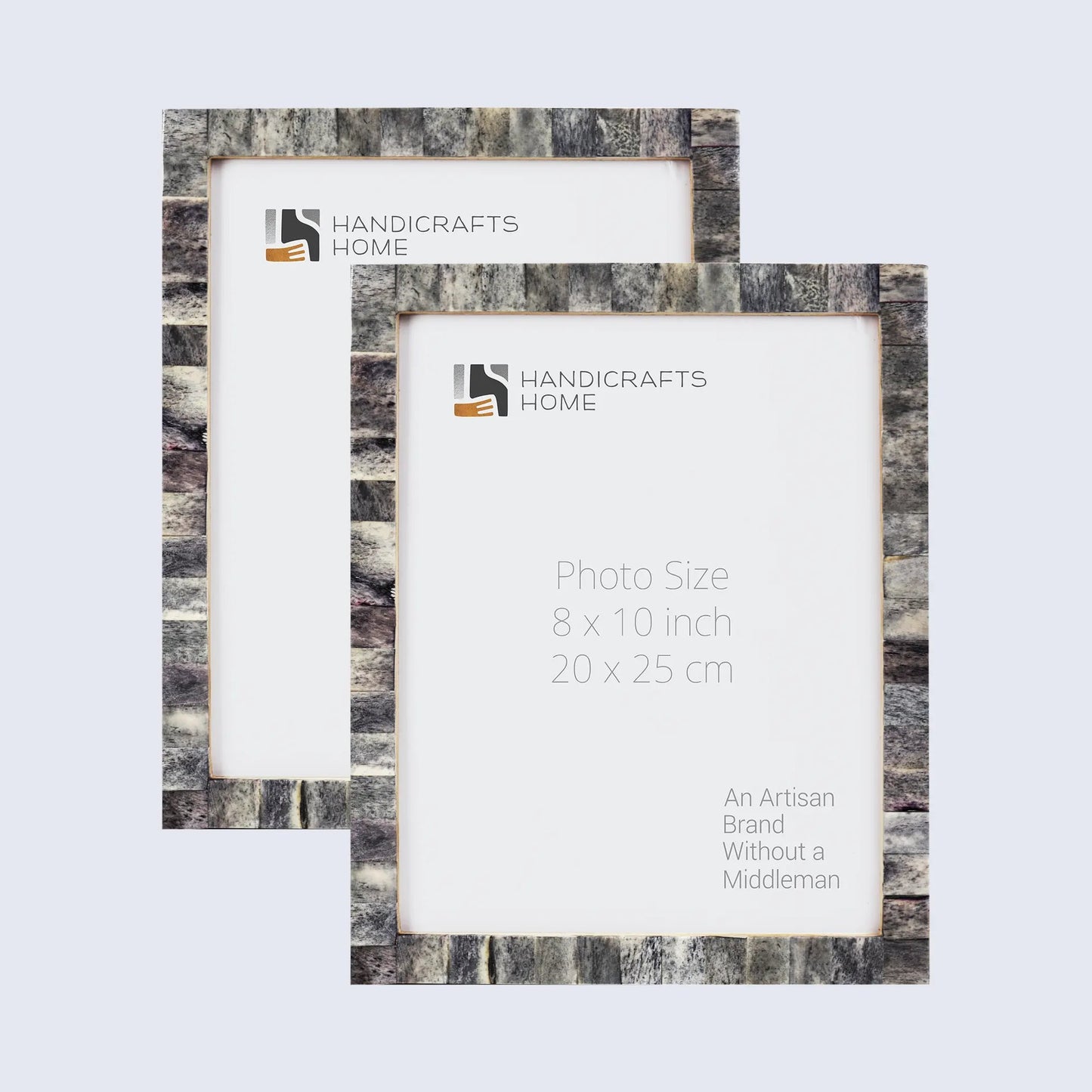 Decorative Picture Frame (8X10X0.75 In.)(2 Pack)(Mop Grey, Mop Pink, Mop White)