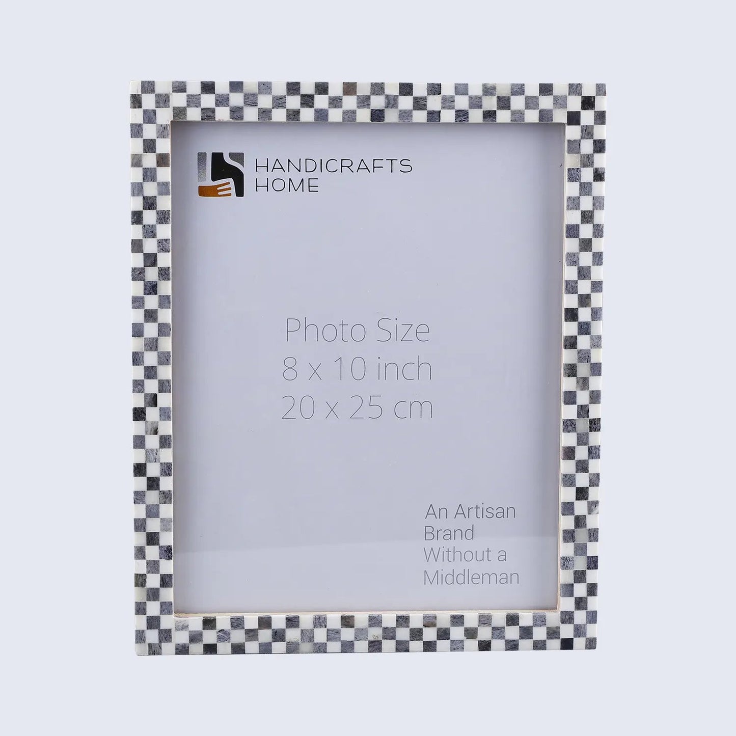 Decorative Picture Frame (8X10X0.75 In.)(Checked Grey White)