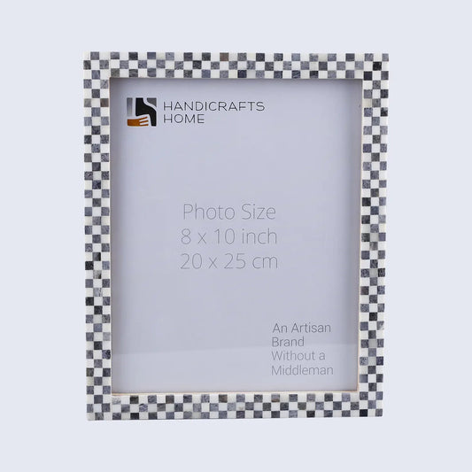 Decorative Picture Frame (8X10X0.75 In.)(Checked Grey White)