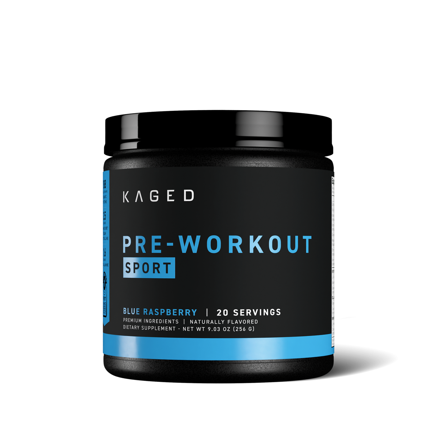 Kaged Athletic Sport Pre Workout Powder | Blue Razz | Energy Supplement For Endurance | Cardio, Weightlifting Sports Drink | 20 Servings