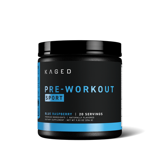 Kaged Athletic Sport Pre Workout Powder | Blue Razz | Energy Supplement For Endurance | Cardio, Weightlifting Sports Drink | 20 Servings
