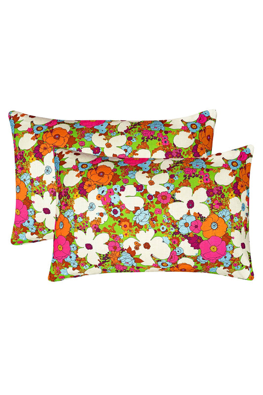 Pillow Case Set (Acid Floral) (2pc Set), Sun Hat (Max Floral) (OS), Sun Hat (Acid Floral) (OS)