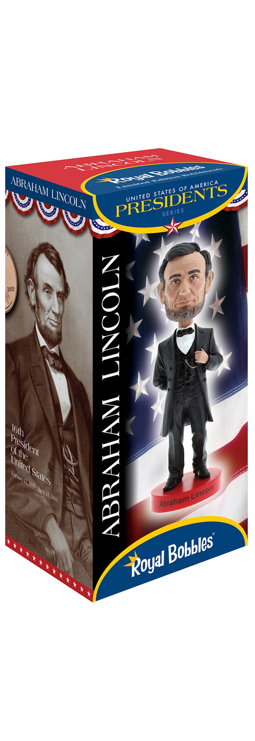 Royal Bobbles Abraham Lincoln Collectible Bobblehead Statue