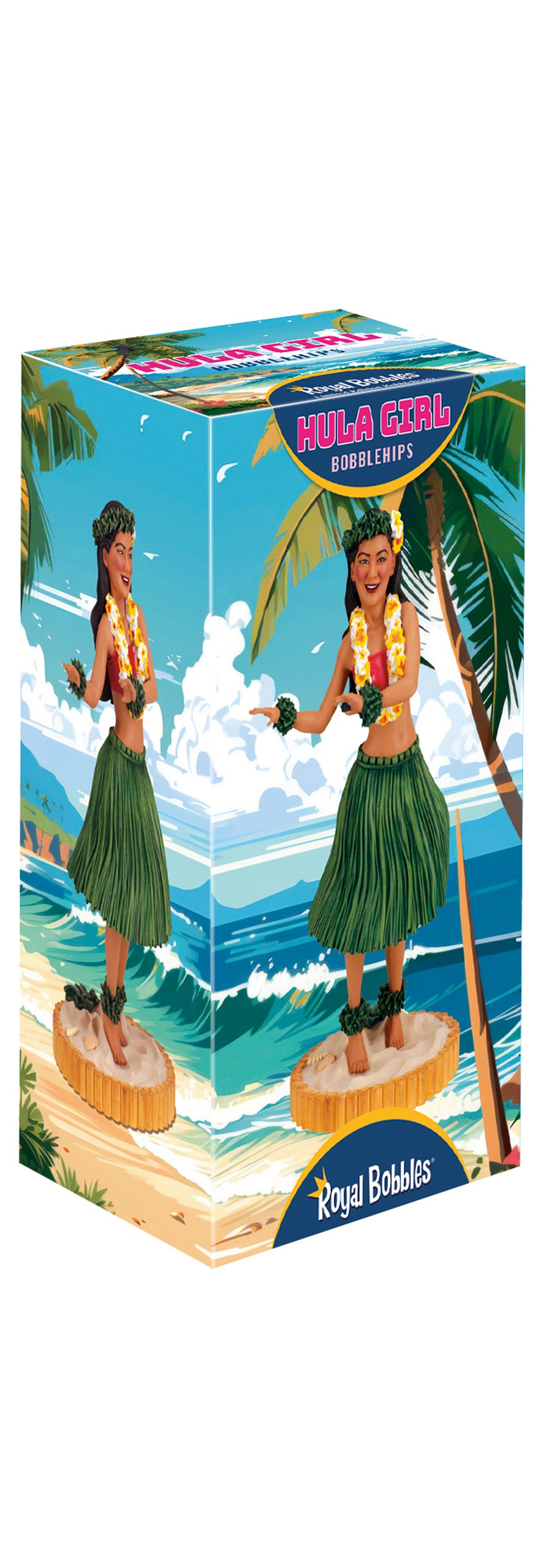 Royal Bobbles Hawaiian Hula Dancing Girl BobbleHips Collectible Bobblehead Statue