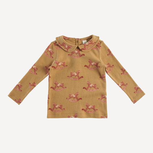 Long Sleeve Peter Pan Sun Embroidered Top (all Colors And All Sizes)