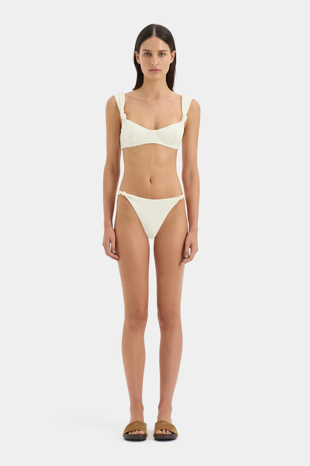 PlayaTerryBeadedBrief - Lemon AND Rioja String Triangle Top - Pacha Mineral Stripe