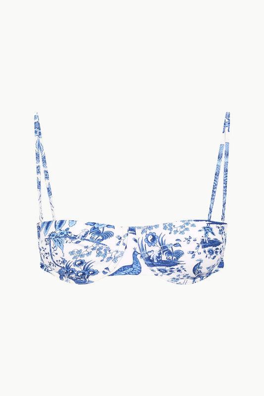 Jo Balconette Bikini Top Blue Toile (XS,S/M/L/XL)