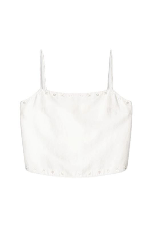 Kirra Linen Tank Ivory(S/M) AND Matheo Draped Tank - Truffle