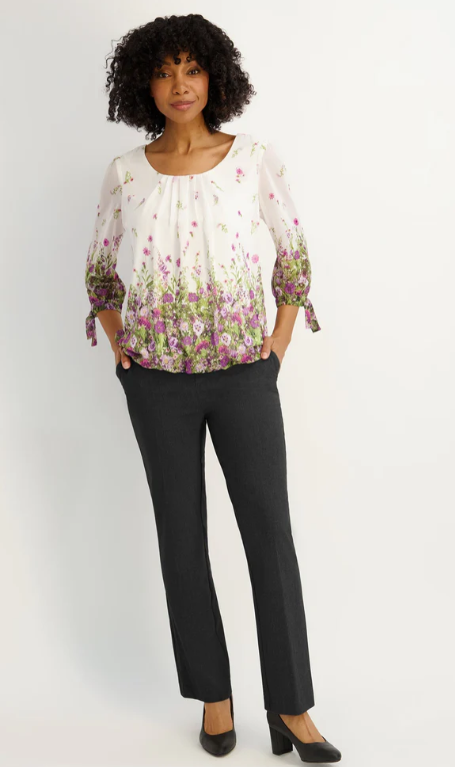 Roz & Ali Secret Agent Slight Bootcut Pants - BLACK, NAVY (All Sizes)