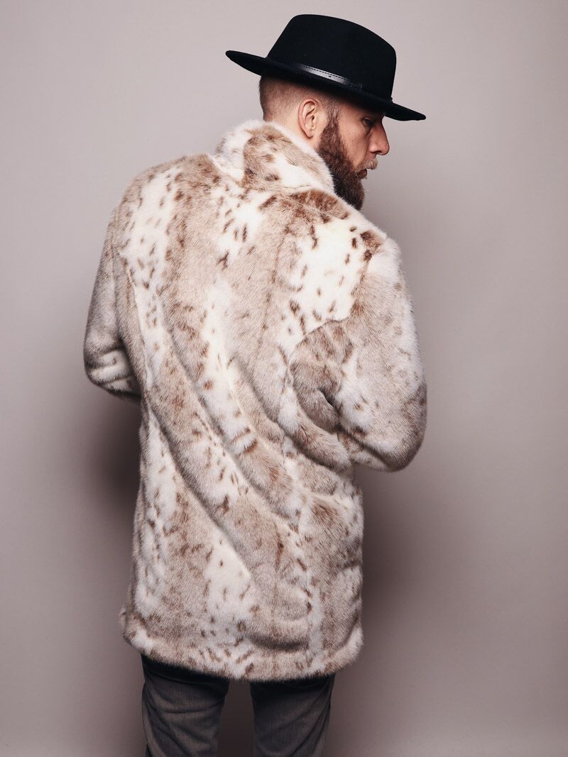 SNOW LEOPARD CLASSIC FAUX FUR COAT(all Sizes)