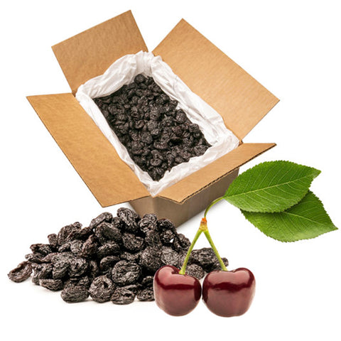 Unsweetened Dried Cherries, Dark Sweet, Low Moisture, Bulk 20# (Lbs)