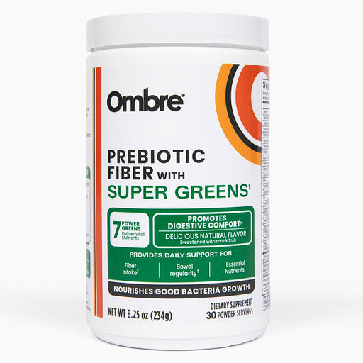 Ombre Prebiotic Fiber With Super Greens Powder (234 G Bottle)(30 Servings)