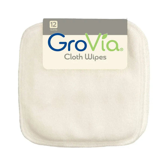 GroVia Cloth Wipes 12 Pk - White