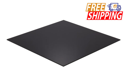 Acrylic Black Sheet 1/4" Thick, 48 X 96 Inches