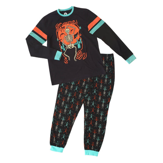 Beistle Skeleton Graveyard Pajama Set, All Sizes