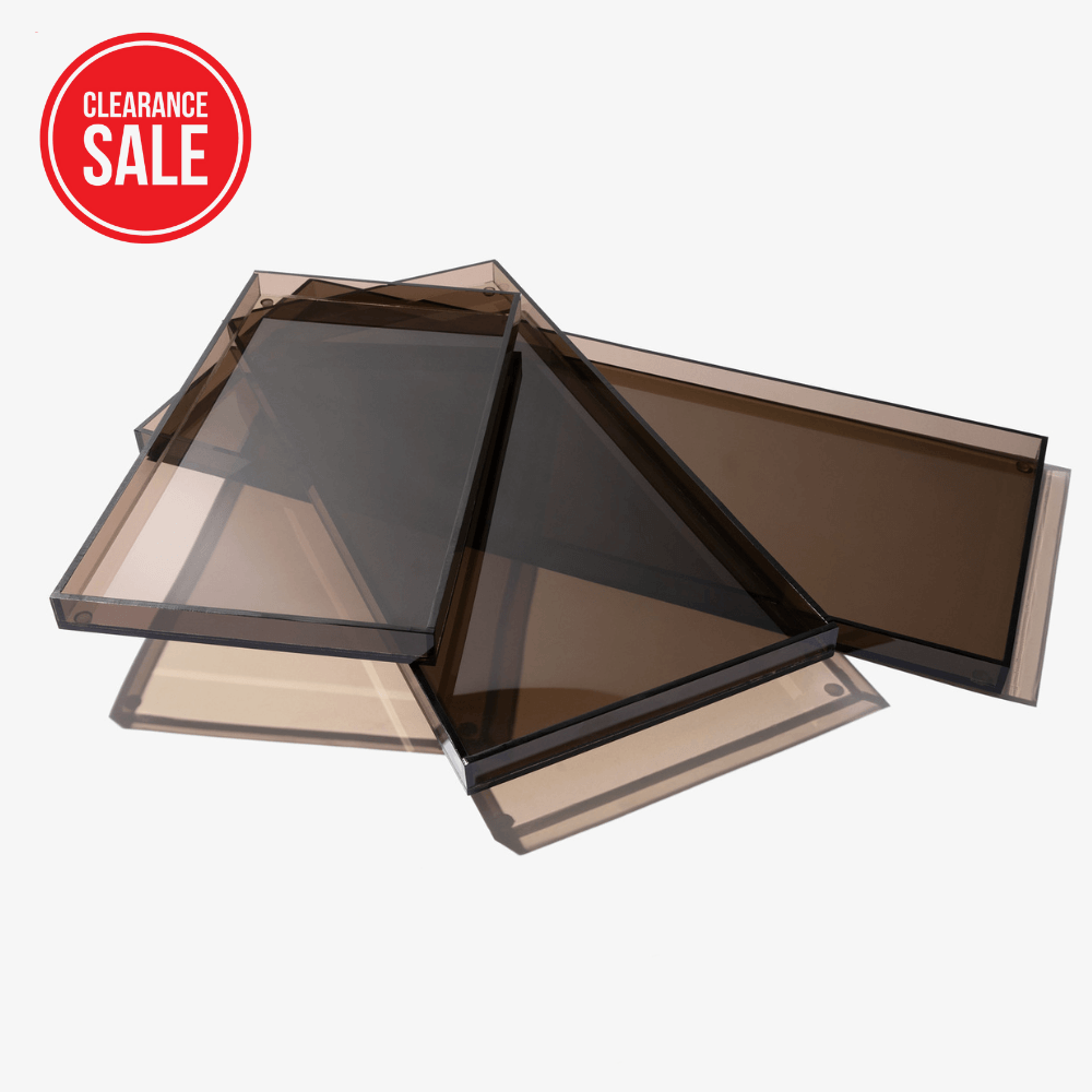 Medium Overflow Tray Bronze, Clear Double Feeder W/1 Quart Bowls