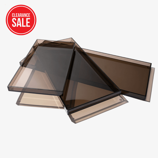 Medium Overflow Tray Bronze, Clear Double Feeder W/1 Quart Bowls